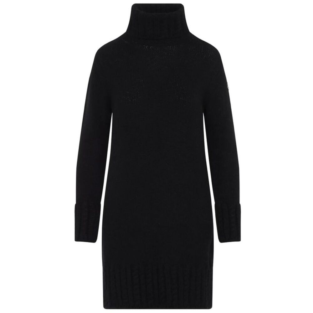 Moncler Women Abito A Collo Alto In Maglia Di Misto Alpaca